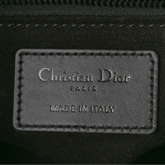 Calfskin Diamond Medium Lady Dior Black - Picture 11 of 14